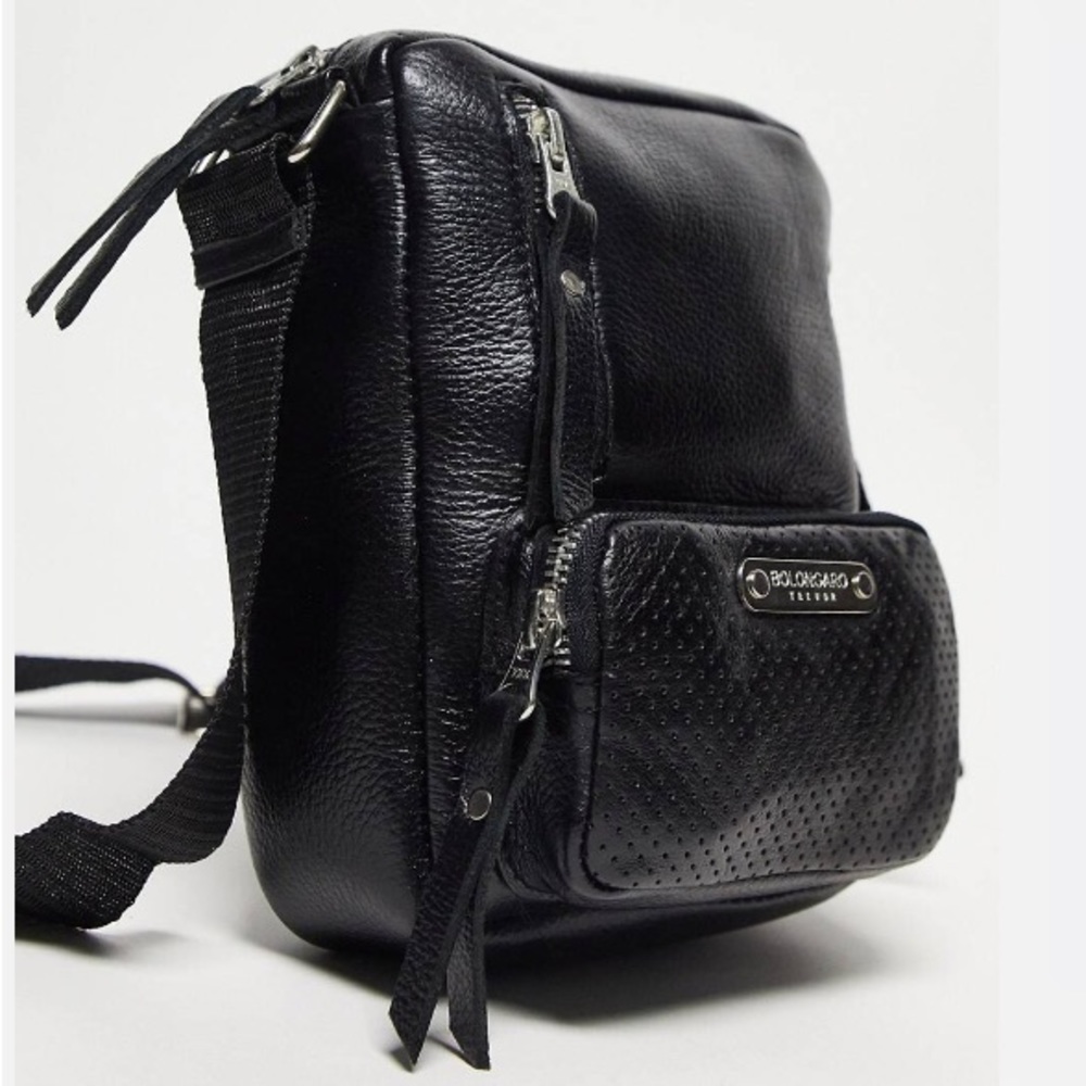 New BOLONGARO TREVOR Genuine Leather Crossbody Bag 295a
